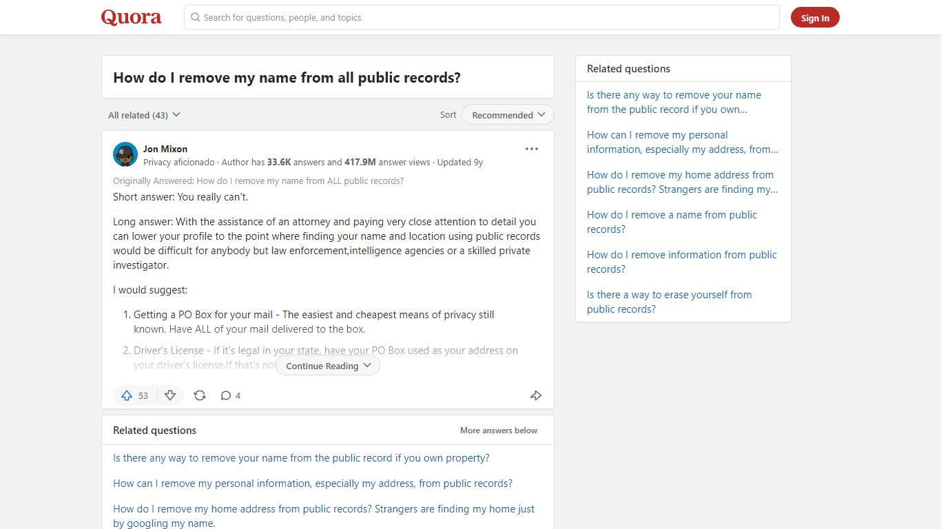 How to remove my name from all public records - Quora